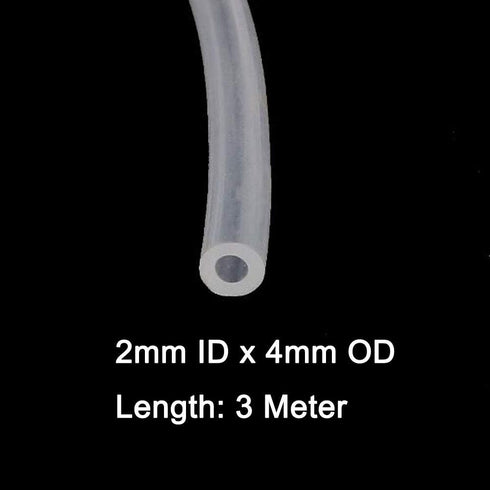 Gikfun 9.84 Ft 3m Silicone Tube 2mm ID x 4mm OD Flexible Silicone Rubber Tubing Water Air Hose Pipe Transparent for DIY Peristaltic Pump Transfer EK1962