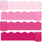 Whaline 65.6ft Valentine's Day Bulletin Board Borders, 4 Rolls Pink Series Die-Cut Strips for School Office Chalkboard
