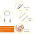 LXLVOUEG 4 PCS Dental Bib Clips,Adjustable Lightweight and Portable Metal Dentist Bibs Clips Napkin Bib Holder Neck