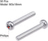 uxcell M3x18mm Machine Screws Pan Phillips Cross Head Screw 304 Stainless Steel Fasteners Bolts - 30 Pcs