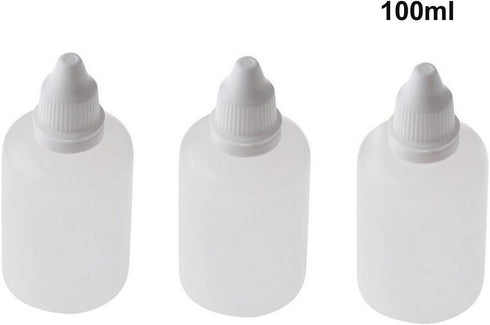 10Pcs 100ml Empty Refillable Portable Plastic Squeezable Dropper Bottles for Cosmetic Makeup Packaging