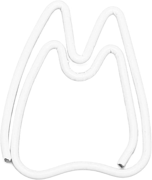 Tooth Shaped Paper Clips, 100Pcs Mini Cute Hollow Electroplated Metal Office Clips