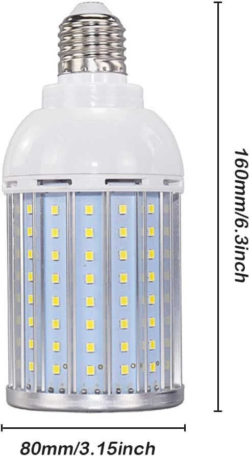 30W E27 LED Corn Light Bulbs (2 Pack), 144 LEDs, 2700 LM, 6000K Daylight White, 240 Watt Equivalent