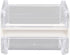 Transparent Washi Tape Cutter, 2 in 1 Desktop Dispenser, Stackable Holder with Cutter, Save Time and Effort (White)