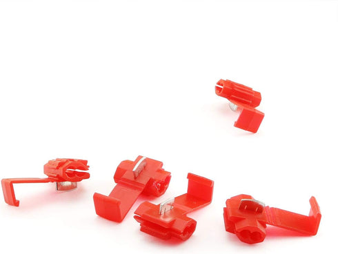 ZYAMY 50pcs Scotch Lock Quick Splice Wire Terminals, Cold Pressed Insulated Snap Lock Connectors for AWG 16-22