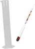 Generic 2 Sets Home Brew Hydrometer Kit Round Cylinder Triple Scale Alcohol Meter for Wine Making Beginners