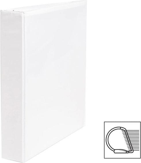 Business Source 28441 D-Ring Binder, w/ Pockets, 1-1/2-Inch Capacity, White by Business Source