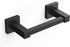 FORIOUS Modern Black Toilet Paper Holder, Wall Mount Square SUS 304 Stainless Steel Bathroom Holder