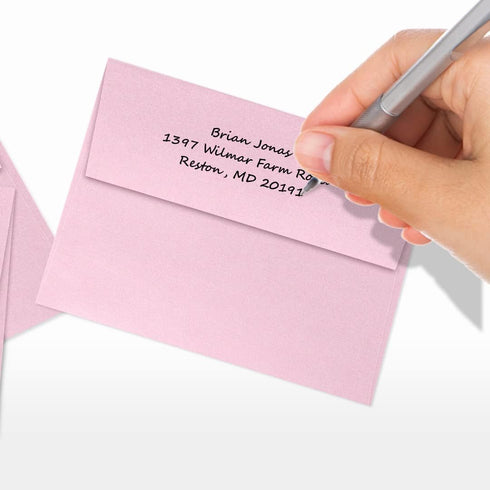 LUXPaper A2 Invitation Envelopes | 4 3/8" x 5 3/4" | 50 Qty - Rose Quartz Metallic | 80lb. Text