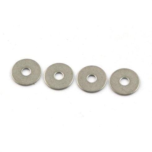 40pcs M3 304 Stainless Steel Flat Washer, Adjustment Hardware Fitting Accessories for Bolts & Screws