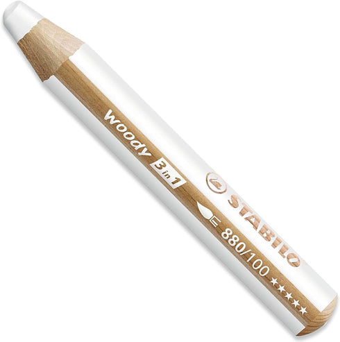 STABILO Woody 3-in-1 Multi-talented Pencil, Pack of 2 - Black & White