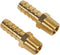 2 Pack Brass Hose Fitting Adapter - 3/8" Barb x 1/4" NPT Male Pipe for Plumbing