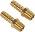 2 Pack Brass Hose Fitting Adapter - 3/8" Barb x 1/4" NPT Male Pipe for Plumbing