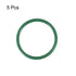 uxcell Fluorine Rubber O-Rings, 27mm OD 23mm ID 2mm Width FKM Seal Gasket, Green, Pack of 5