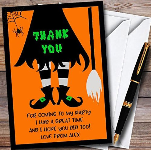 The Card Zoo Witches Legs Personalized Halloween Party Thank You Cards