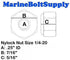 Marine Bolt Supply 316 (1/4-20 (Pack 50pcs)) Superior Grade/Type Stainless Steel Nylon Insert Lock Nuts