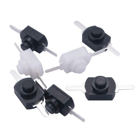 mxuteuk 50pcs Self-Lock Micro Push Button Switch DC 30V 1A for SMD Flashlight, Wall Outlet, Mini on/Off Switch