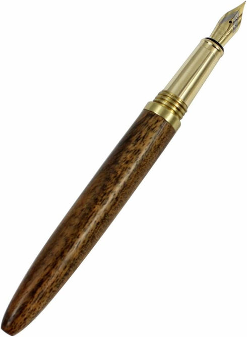 High Grade Wooden Fountain Pen - Brown Wood, 0.7mm, Business Office Supplies, Handcrafted
