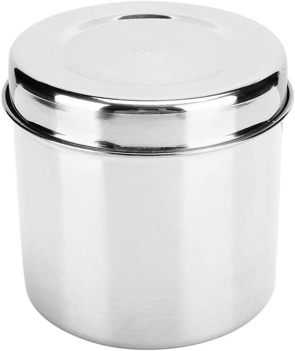 Medical Ointment Jar, 304 Stainless Steel Jar with Lid for Cotton Balls