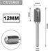 Tungsten Carbide Rotary Burr Die Grinder Bits, Single Cut Grinding Head 12mm with 1/4" Shank for Woodworking