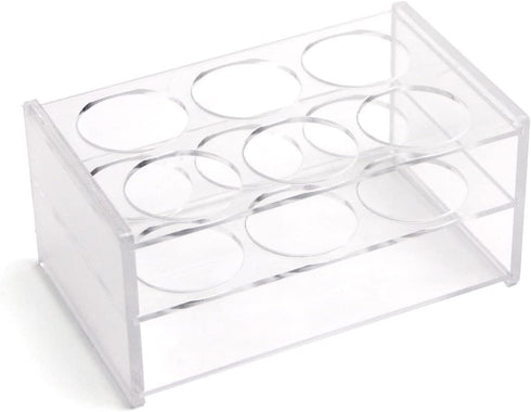 Othmro 2Pcs 40mm Clear Test Tube Racks - 6 Positions for Laboratory and Party Favors