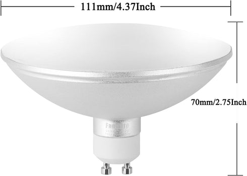 GU10 Based AR111/FR111 LED Bulb, 12W 1200LM, 100W Halogen Replacement, 2 Pack