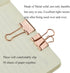 HAHIYO 25 Pack Binder Clips, Heavy Duty Paper Clamps with Sturdy Grip, Rose Gold Metal Finish for Home Office