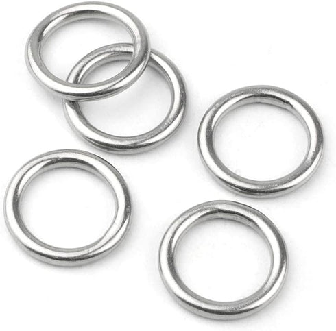 30 PCS Welded Stainless Steel O-Ring - Welded Round Rings for Camping Belt, Dog Leashes, Luggage Accessories (3mm×15mm