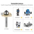 JGZUI Set,1/4" 13/64" 3/8" Slot Cutter Router Bit, ''T'' Type Bit with Bearing, Slot Router Bit Shank,Cutting Height