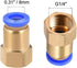 uxcell Push to Connect Tube Fitting Adapter 8mm Tube OD x G1/4 Female Straight Pneumatic Connecter Connect Pipe Fitting 4pcs by uxcell