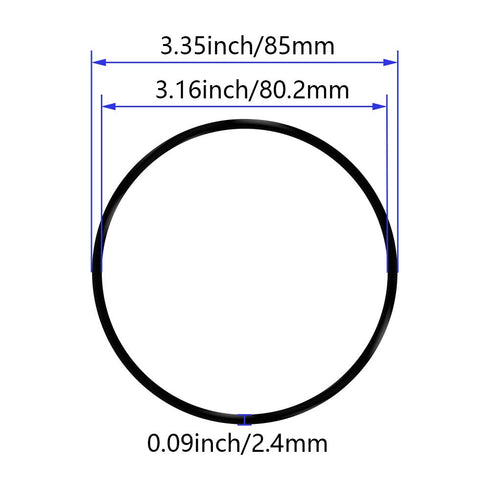 Othmro 10pcs Nitrile Rubber O-Rings, 2.4mm Wire Dia, 85mm OD Metric Sealing Washers for Oil or Air