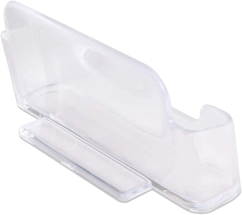 Beauticom Round Style Business Card Holder Organizer Stand Display for Offices, Receptionist, Salons, and Businesses (Clear, 1 Piece)