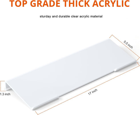 Richboom Acrylic Tilted Computer Keyboard Holder for Easy Ergonomic Typing, Keyboard Stand for Office Desk, Home
