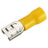 Baomain 1/4" Female quick disconnects vinyl Insulated Spade Wire Connector Electrical Crimp Terminal 12-10 AWG Yellow (200PCS)