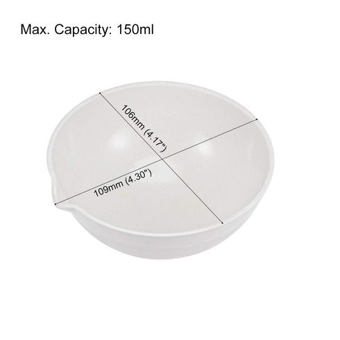 uxcell Evaporating Dish High-Temperature Resist Porcelain 150ml Round Form with Spout for Lab Supply Heating Liquid Scientific Teaching Experiments