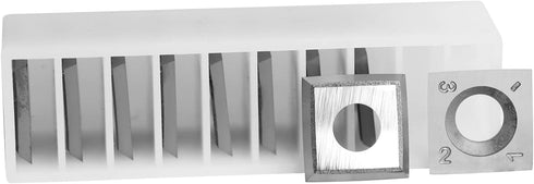 Square 14mm Carbide Inserts Cutters Knives Replacement, 14x14x2mm with Screws for Grizzly T21348