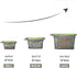Pack of 3 Water-Resistant Zipper Pouch Set, Mesh Storage Bags for Travel, Office (Gray)
