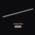10" Clear Plastic Rigid Pipe, 6mm x 8mm (1/4" x 5/16"), Acrylic Tube for Plumbing, Hydraulics, DIY - 4Pcs