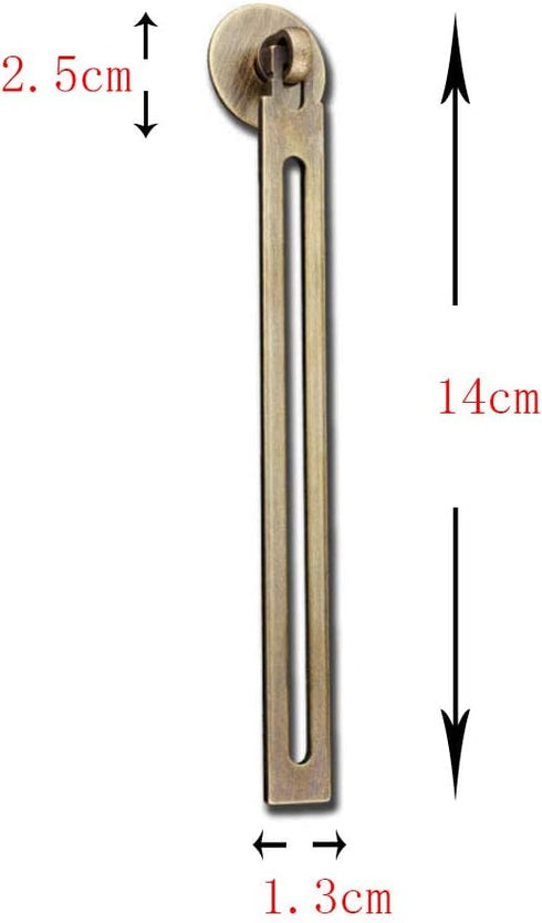 iModen 4 Pcs Bedside Cabinet Drawer Single Hole Pure Copper Handle Vintage Desk Handles Wardrobe Door Brass Pulls