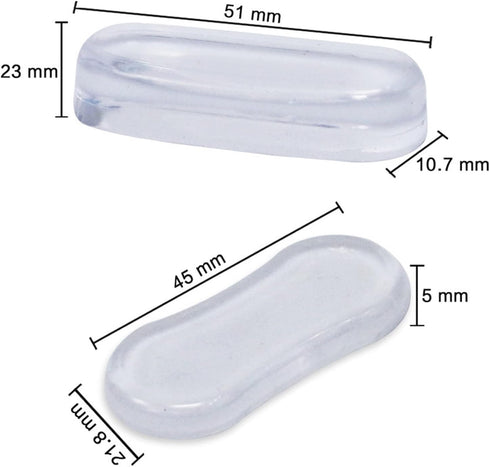 JJLFresheners 5Pcs Set, Transparent Silicone Toilet Seat Bumper Strong Adhesive Toilet Seats Lid Bumpers, Toilet Seat