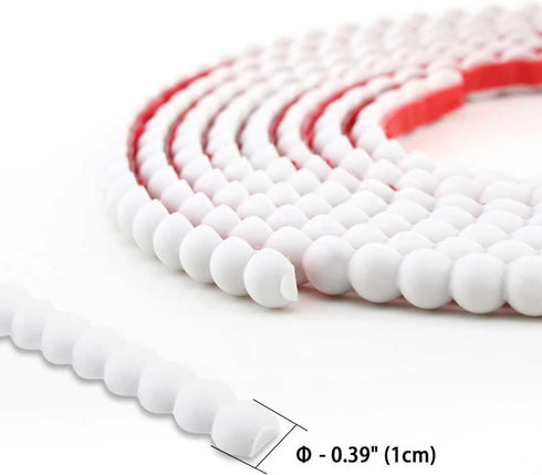 118" 0.39" Trimold x Peel and Stick Unfinished Beaded Trim - Easy to Paint, Flexible DIY Craft Molding for Mirror