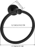 Hand Towel Holder for Wall Mounted - Towel Ring, Simple Round Towel Hanger SUS 304 Stainless Steel (Black)