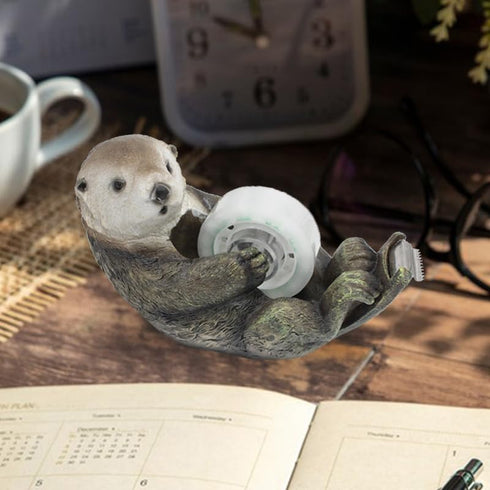 Otter Tape Dispenser | Cute Stationery Sets, Adhesive Roll Holder and Tape Cutter, Cute Gifts