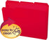 Smead Poly File Folder - 1/3-Cut Tab, Letter Size, Red - 24 per Box