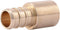 SharkBite 1/2 Inch Crimp MNPT Male Sweat Adapter, Pack of 10, Brass Plumbing Fittings for PEX Pipe