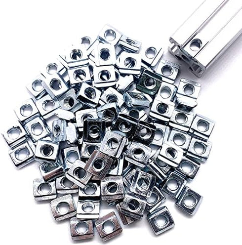 JCSPBYL 100pcs 2020 Series Sliding T-Nuts Metric M5 Thread Slide in Hammer Head