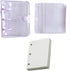 Mini Transparent 3-Ring Binder Covers - Clear PVC Notebook Loose Leaf Binder Protector (Purple, 1 Pack)