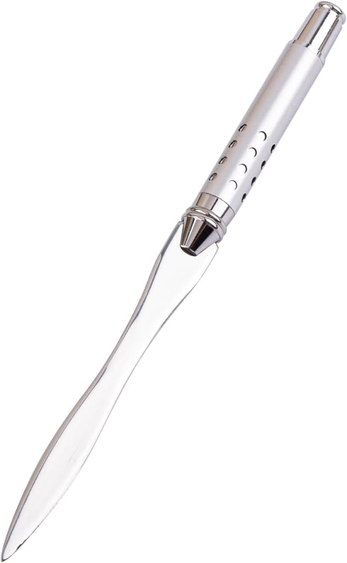 AUEAR Silver Metal Letter Opener Hand Envelope Slitter for Home Office Supplies
