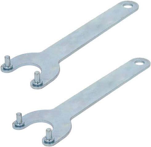 Utoolmart 2Pcs Angle Grinder Wrench, Zinc Plating Finish Iron Lock Nut Spanner for Dewalt, Milwaukee, Makita