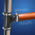 Supply Giant 6I78 Flexible Tee Coupling, Black, 1.9" Inner Diameter for 1-1/2" Nominal Pipe with Stainless Steel Clamps